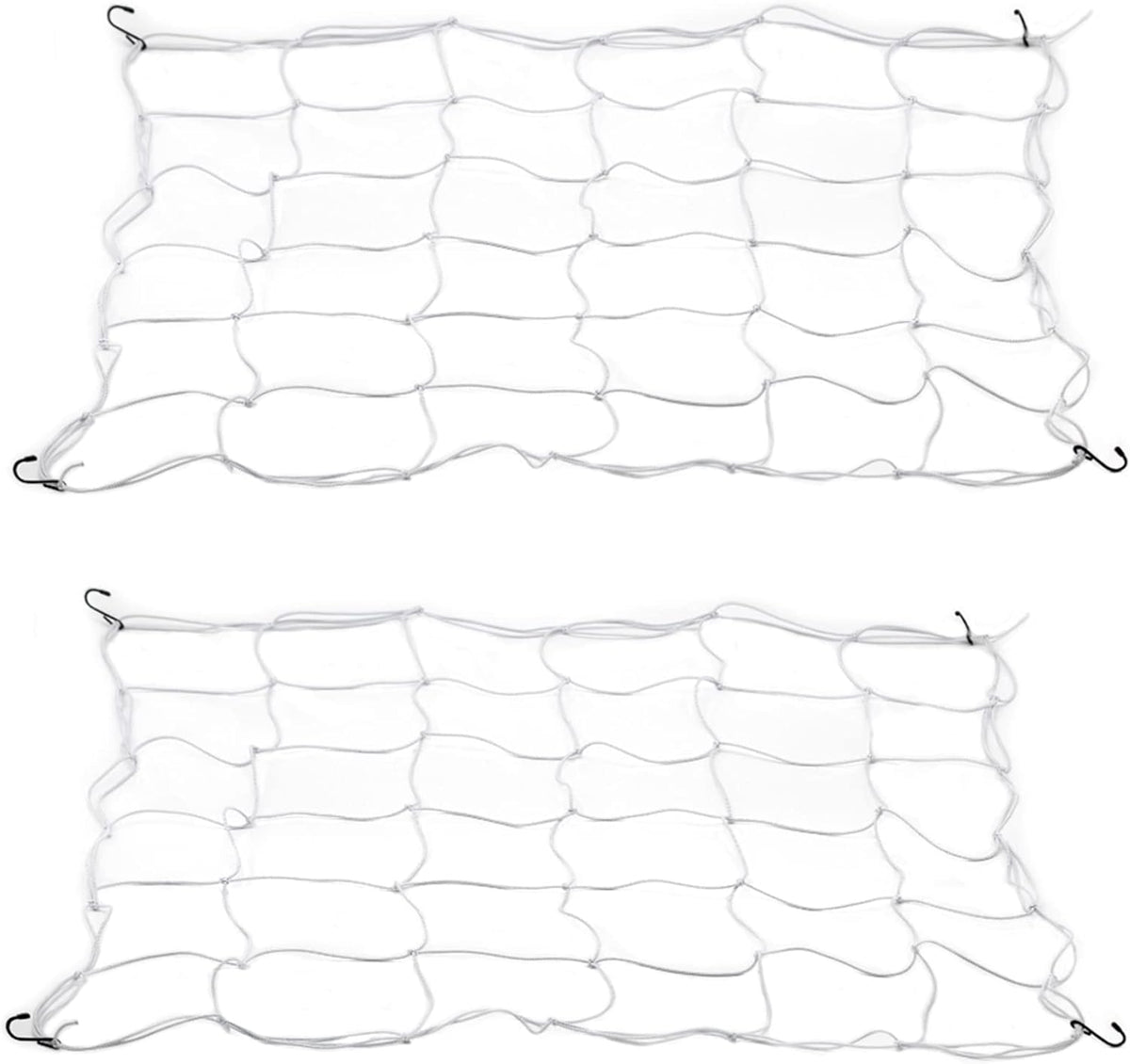 2 Pack Grow Tent Net Trellis Netting 4x4Ft Elastic Trellis Netting Includes 8 Iron Hooks Flexible Net Trellis for Grow Tents a Total of 36 Holes (White)