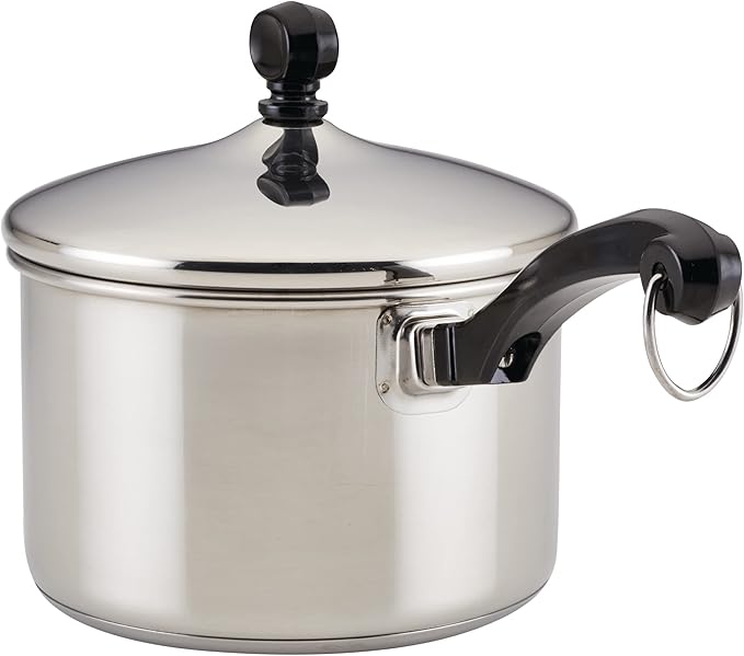 Farberware Classic Stainless Steel Sauce Pan/Saucepan with Lid, 3 Quart, Silver