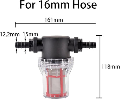 Garden Home 40-200 Mesh Large Flow Visible Filter Connector to Barb 16mm 20mm 25mm Hose Pre-Filter Garden Irrigation Agriculture Tool 1 Pcs Filter (Color : C, Size : 40Mesh)