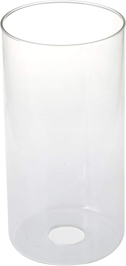 GoLucky Glass Cylinder Shade Accessory for Lamp Fixture - Replacement Glass Piece with 1-5/8 Inch Fitter - 3.5"(D) x 8"(H)