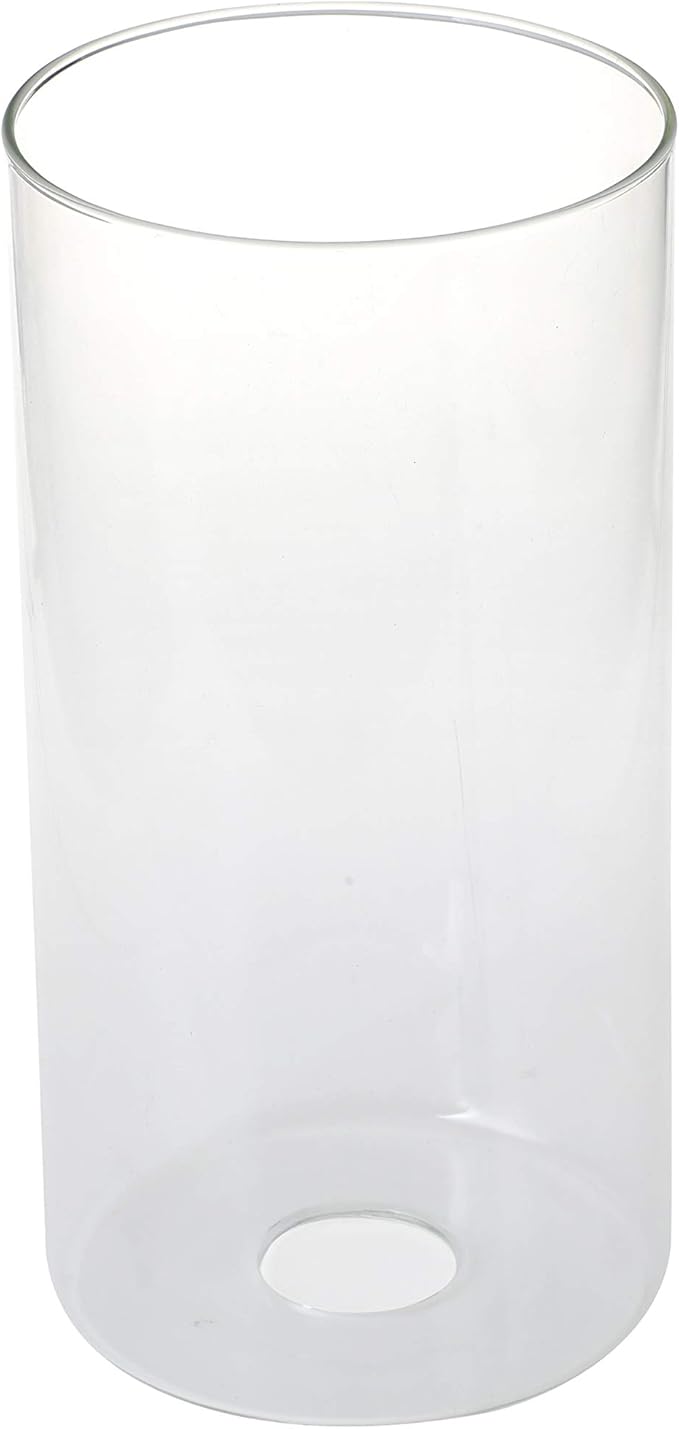 GoLucky Glass Cylinder Shade Accessory - Glass Lamp Fixture Shade Replacement - 1-5/8 Inch Fitter - 4"D x 9"H