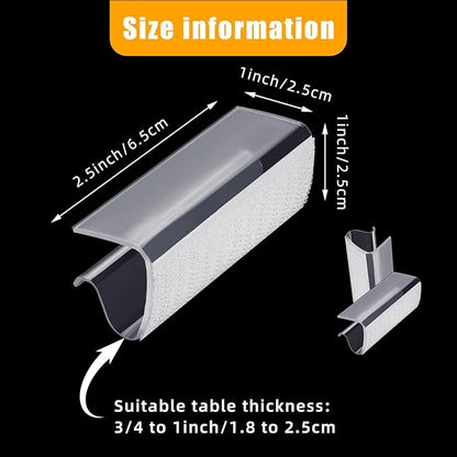 72 Pieces Table Skirting Clips Clear Tablecloth Clips for Indoor Outdoor Events Wedding Meeting Party Picnic Banquet