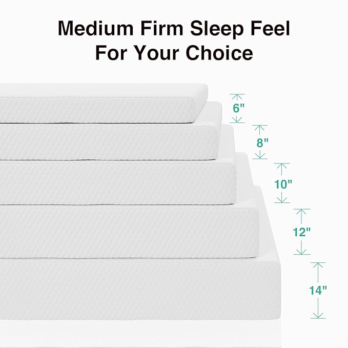 Novilla Twin Mattress 6 Inch, Twin Size Memory Foam Mattress for Kids with Breathable Comfort & High-Density Support Foam for Cool Touch & Enhanced Support Mattresses in a Box