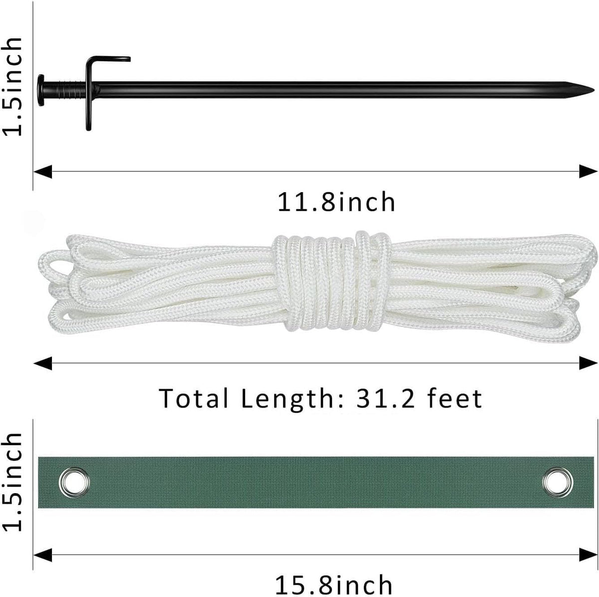 Heavy Duty Steel Tree Stake Kits Tree Stakes and Supports for Leaning Trees Tree Staking and Support Kits for Young Tree Against Bad Weather (2, 12 in)