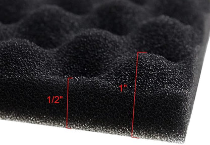 Wave Point Aquarium Bio Sponge Foam Filter Media Pad Cut-to-fit for Fish Tank Sump Pond 17" x 11" x 1/2" to 1" (1 Set (3 PCS))