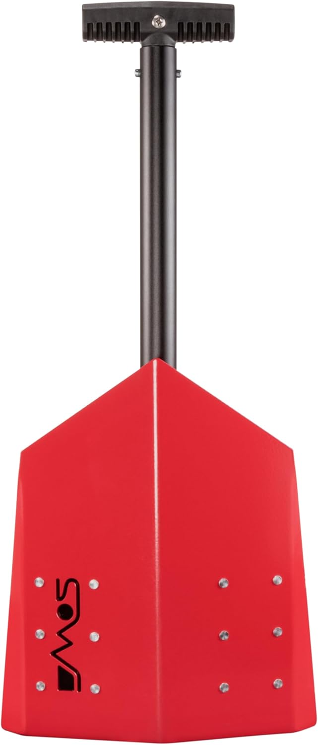 DMOS Delta Shovel - Collapsible Heavy-Duty Steel Folding Shovel for Camping, Overlanding, Survival, Military, Hunting, & Off-Road Use - Racing Red - Pro