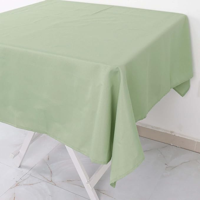 Efavormart 54x54 Sage Green Wholesale Linens Seamless Polyester Square Linen Tablecloth for Wedding Banquet Party Restaurant