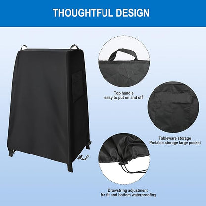 Ninja Woodfire Outdoor Grill Cover,with Pockets,Fit for Ninja Stand OG701/OG751/OG850/OG951, Grill Cover