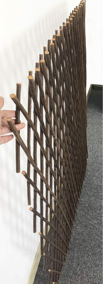 Expandable Garden Trellis Plant Support Willow Lattice Fence Panel for Climbing Plants Vine Ivy Rose Cucumbers Clematis