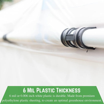Farm Plastic Supply - White Greenhouse Plastic Sheeting - 6 mil - (32' x 50') - 4 Year UV Resistant Poly Greenhouse Film, 55% Light Transmission Hoop House Cover for Gardening, Agriculture