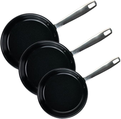 Alva Maestro 3-Piece Ceramic Nonstick Frying Pan Set (8", 9.5", 11") – PFAS/PFOA/PTFE-Free, Healthy & Toxin-Free – Induction & Oven Safe, Scratch-Resistant, Superior Heat Distribution