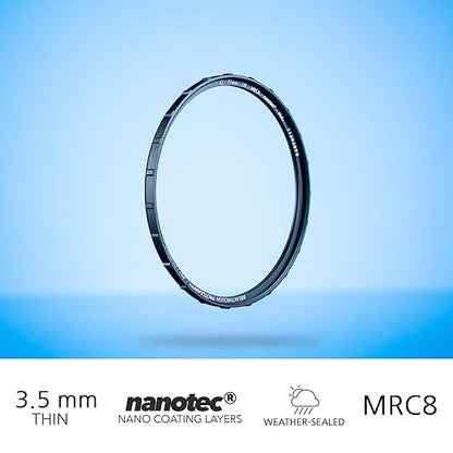 67mm X2 UV Filter for Camera Lenses - UV Protection Photography Filter with Lens Cloth - MRC8, Nanotec Coatings, Ultra-Slim, Traction Frame, Weather-Sealed by Breakthrough Photography