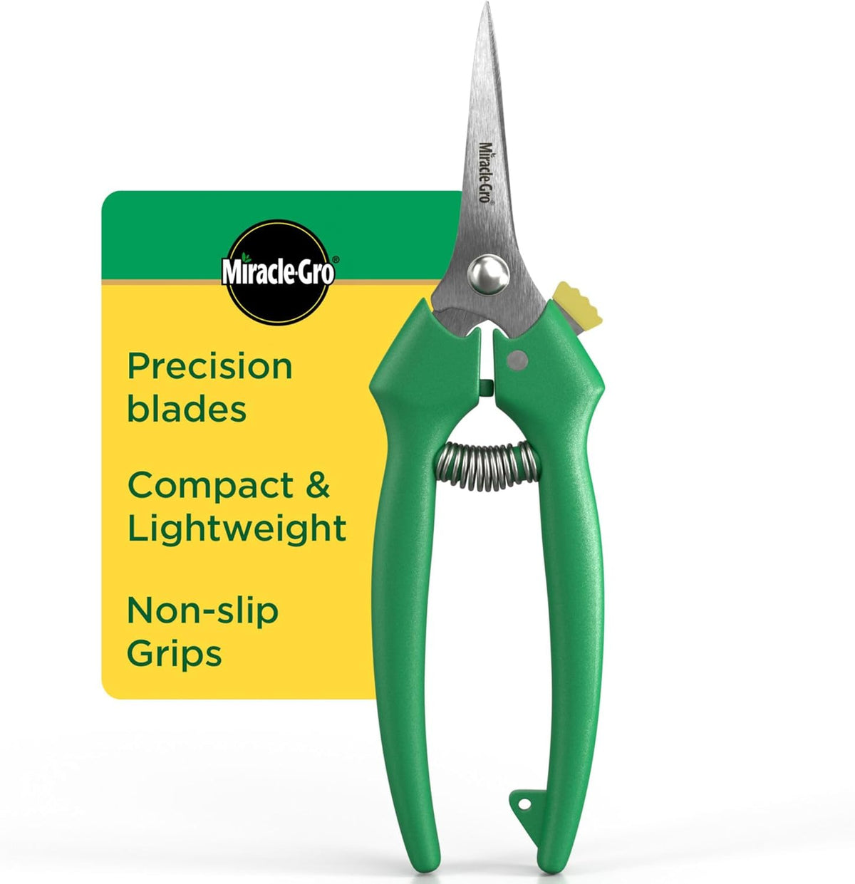 Miracle-Gro Straight Tip Floral Shears - Lightweight Gardening Scissors - Hand Pruner Pruning Shear for Flowers, Herbs, Roses and Indoor Plants