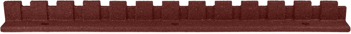 Playsafer L-Shaped Flexible Rubber Castle Edger for Lawns Landscaping and Playgrounds | Easy No Dig Installation (4 Pack, Red)
