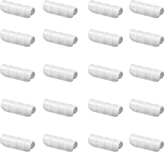 Farm Plastic Supply - Greenhouse Clamp 20 Pack - (3" Long x 3/4" Wide) - White ABS Clamps for Greenhouse, ABS Clips, Greenhouse Clamps for Farming, Gardening, Agriculture