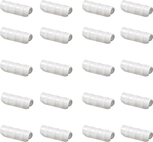 Farm Plastic Supply - Greenhouse Clamp 20 Pack - (4" Long x 1" Wide) - White ABS Clamps for Greenhouse, ABS Clips, Greenhouse Clamps for Farming, Gardening, Agriculture