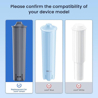 GLACIER FRESH Water Filter Compatible with Jura 71794 Claris Smart+ Filter Cartridge, Fits E6, E8, Z8, Z6, J6, ENA8 Coffee Machines, NSF/42 Certified, 1 Pack