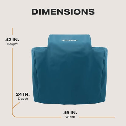 Current® SoftFlex Grill and Griddle Cover, Custom Sized to Fit Both Current Model G Grill & Griddle, Weather Resistant Material, Anti-UV, Lightweight & Flexible, Weatherproof & Durable, Ocean