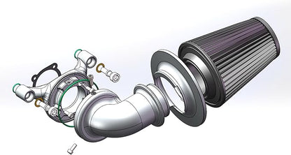 Big Sucker cone Air filter intake for harley air Cleaner Sportster Softail fatboy heritage dyna touring street road king Glide (Nake - Chromed, TypeB: Touring 01-07, Softail Dyna 99-15)