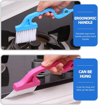 Window Groove Cleaning Brush Set 8pcs Scrubber for Wet and Dry Use, Window Gaps and Slot Cleaning Tools for Home, Kitchen, Bathroom Tracks and Crevices