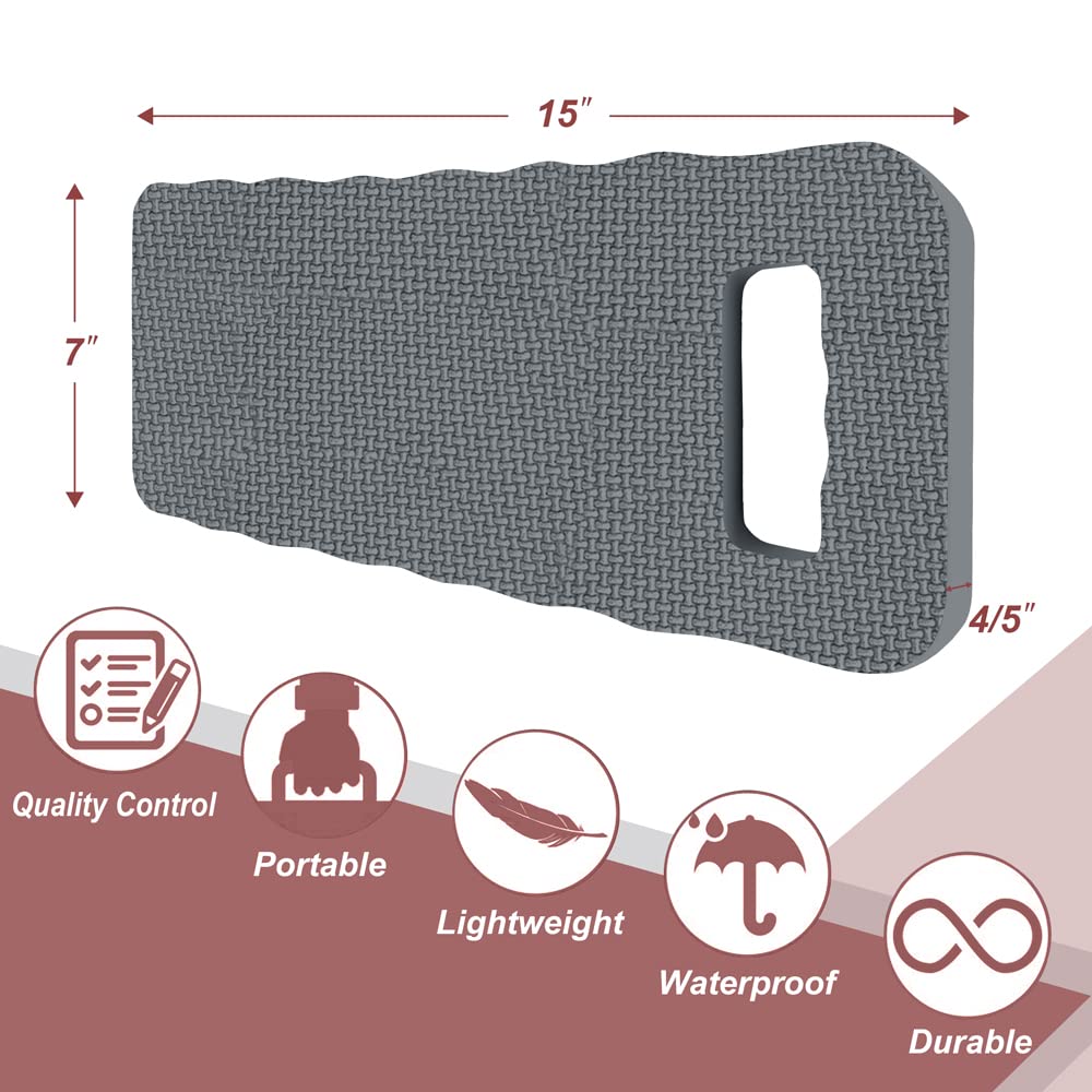 Altdorff Thick Kneeling Pad 2 Pack, Waterproof,Comfortable Garden Kneeling Pads Stain Resistant, Multi-Functional Kneeler Pad for Gardening, Baby Bath, Yoga, Praying and Exercise (Deep Grey)
