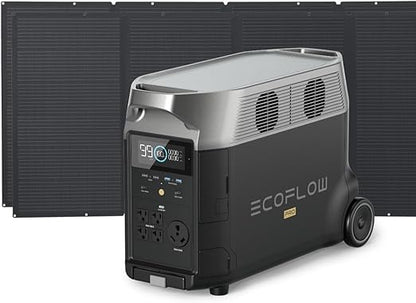 EF ECOFLOW Solar Generator 3.6KWh DELTA Pro with 2X400W Portable Solar Panel, 23% High Efficiency, 5 AC Outlets, 120V/3600W, for Home Backup Outdoors Camping RV Emergency