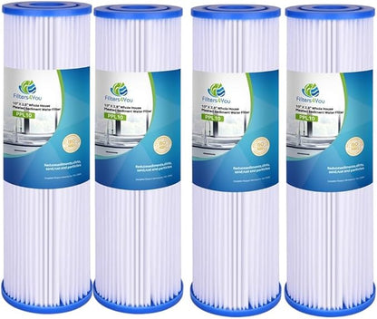 CFS – Whole House Water Filter Cartridges Compatible with EQ-304-20, EQ-PFC.35 Models – Removes Bad Taste and Odor – Replacement Filter Cartridge (4 Pack - Pleated Filter)