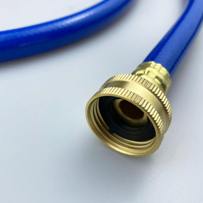 PVC Garden Hose 1/2 Inch Green Heavy Duty Water Hose with Solid Brass Fittings,No Leaking, Flexible,for outdoors,Lawns,Patio (15 FT, Blue, Brass Fittings)