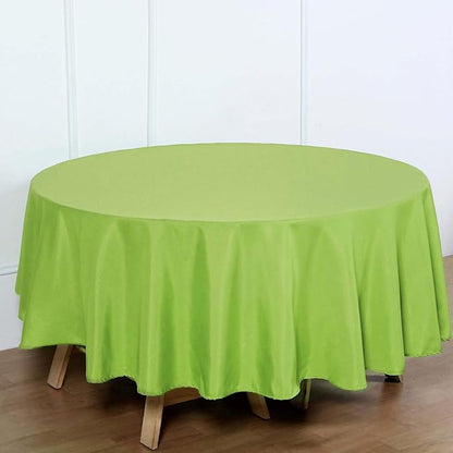 Efavormart Round Tablecloth, 90 Inch Stain & Wrinkle Resistant Washable Table Cloth, Decorative Polyester Fabric Table Cover for Banquet, Wedding, Dining- Green