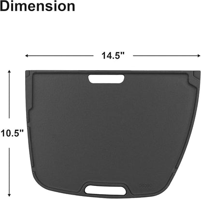 Cast Iron Reversible Griddle for Napoleon Gas Grill All TravelQ 285 Series, for Napoleon Travelq 285 Accessories Pro285x, PRO285X-BK, PRO285, PRO285-BK, TQ285X, TQ285X-1, TQ285X-BL, Non-Stick