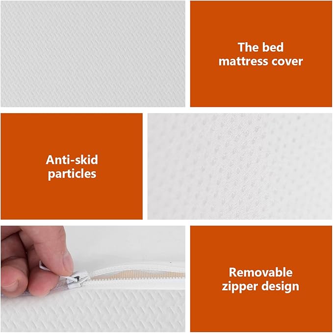 5 Inch Memory Foam Mattress Medium Firm Mattresses CertiPUR-US Certified Bed-in-a-Box Pressure Relieving Queen Size,Fiberglass Free，White