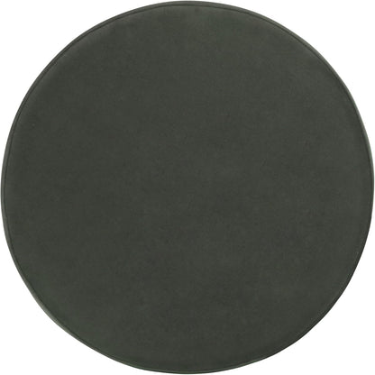 Homepop Home Decor | Upholstered Round Storage Ottoman | Ottoman with Storage for Living Room & Bedroom, Loden Green Velvet