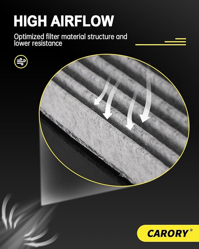 Cabin Air Filter w/Activated Carbon for Chevy, GMC, Cadillac Select Models - Silverado 1500/2500, Suburban, Avalanche 1500, Tahoe, Sierra 1500, Yukon, Escalade, and More