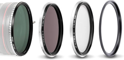 NiSi 72mm Swift 1-9 Stop VND Mist Kit | 1-5 Stops VND, 4-Stop ND, and Black Mist 1/4 Filters | Photography and Videography