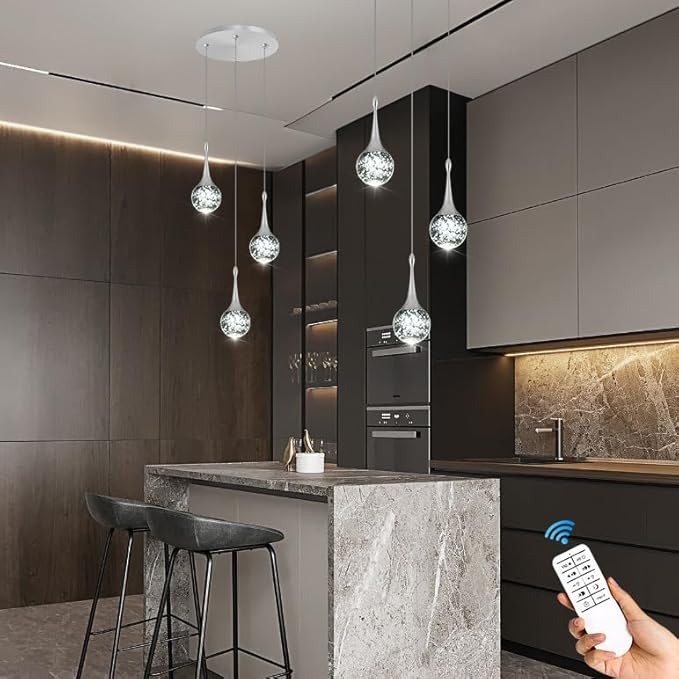 Flashing God 3 Light Bubble Dimmable Crystal Chandelier Chromed Finished Ceiling Hanging Lights Over Table Foyer Entrance Chandeliers