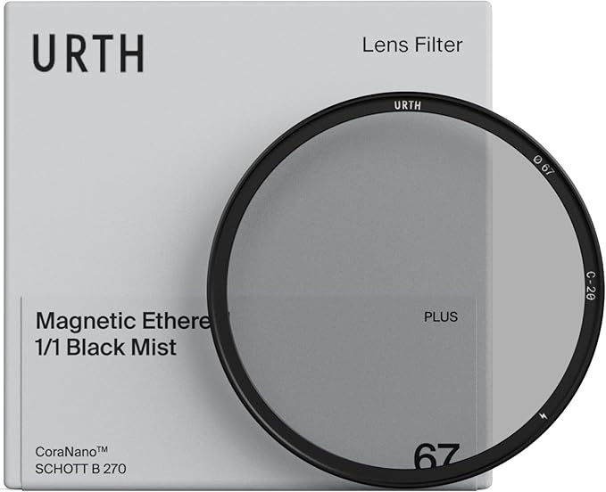 Urth 58mm Magnetic Ethereal Black Mist ¹⁄₁ Diffusion Lens Filter (Plus) — Cinematic Effect, 20-Layer Nano-Coated Light Dispersing Particles