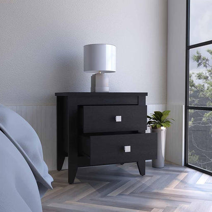 Nightstand More, Two Shelves, Four Legs,for Small Spaces