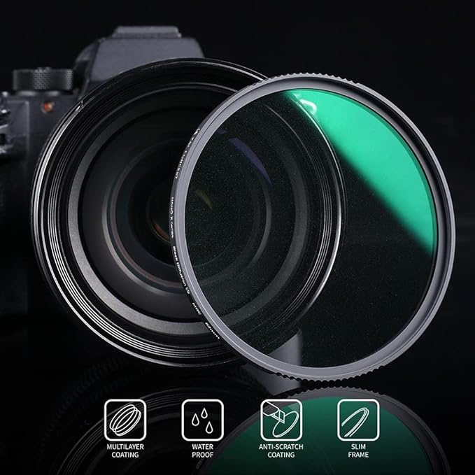 K&F CONCEPT 62mm Black Diffusion 1/2 Filter Mist Cinematic Effect Lens Filter with 28 Multi-Layer Coatings Waterproof/Scratch Resistant for Video/Vlog/Portrait Photography (Nano-X Series)