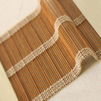 LETAU Wood Window Roman Shades, Bamboo Light Filtering Window Blinds for Indoor Home, Office, Kitchen, Pattern 3