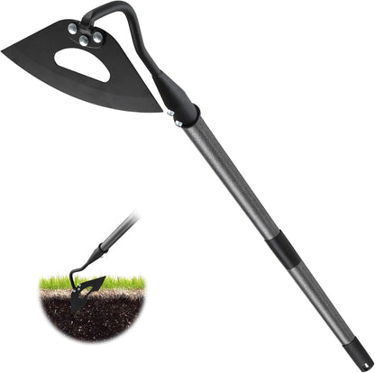 Garden Hoe for Weeding,Heavy Duty Weeding Hoe for Fast Weeds Grass Removal,Loosening Soil Digging Planting Ridging,55 Inch Long Handle,Hardened Hollow Eye Hoe Garden Tools for Garden Flower Beds
