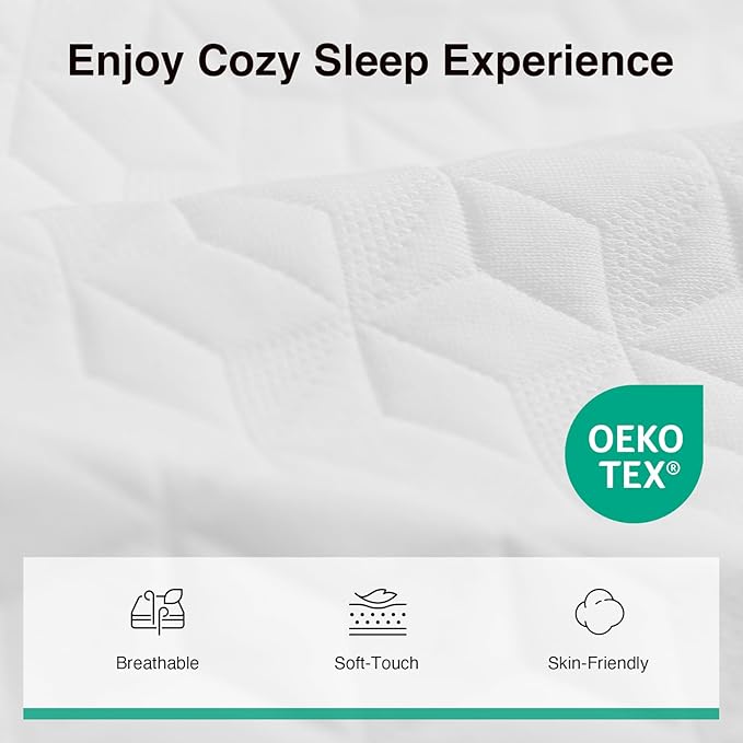 Novilla 6 Inch Queen Size Mattress, Queen Memory Foam Mattress with Cooling Foam & Breathable Comfort Layer, Removable Cover, Pressure Relief Mattresses in a Box for Cool Touch & Support