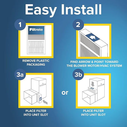 Filtrete 20x25x6 AC Furnace Air Filter, MERV 11, MPR 1000, Fits AprilAire Space-Gard, Micro Allergen Defense, Electrostatic Air Cleaning Filter, 2-Pack (Actual Size 19.50 x 24.50 x 5.75 in)