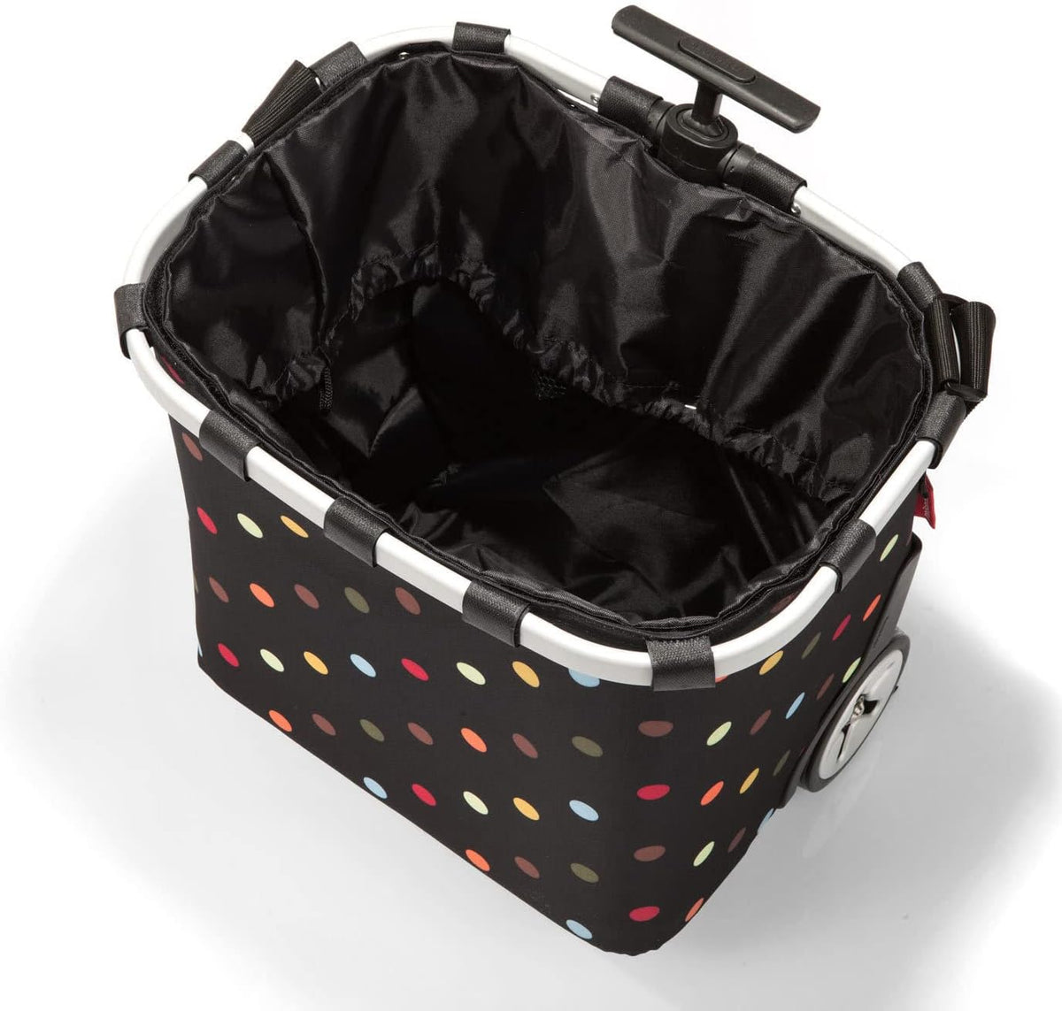 reisenthel carrycruiser dots - Portable Shopping Trolley with Sturdy Aluminum Frame, Shoulder Strap and Removable mesh Inner Bag -Water-Repellent