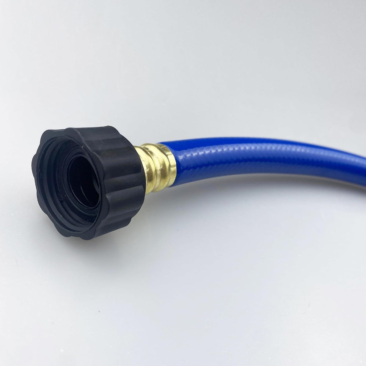 PVC Garden Hose 1/2 Inch, Flexible Water Hose with Male and Female Fittings, No Leaking, Heavy Duty, for Household, Outdoors, Lawns, Patio (10 FT, Blue, Plastic Fittings)