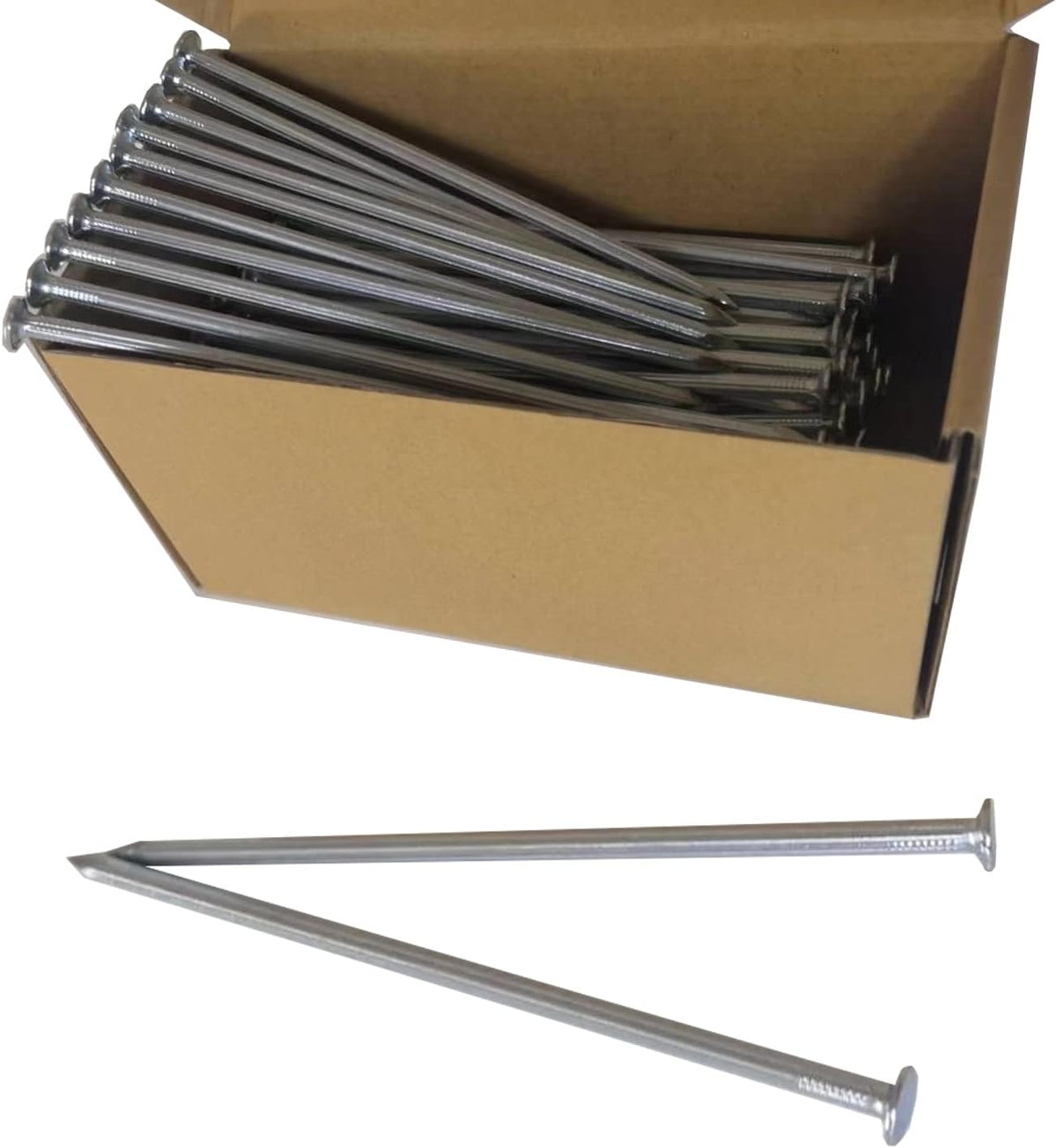 80Pcs Metal Landscape Stakes, 6 Inch Galvanized Garden Edging Nails,Landscape Edging Anchoring Spikes for Paver Edging,Turf,Weed Barriers,Tent and More