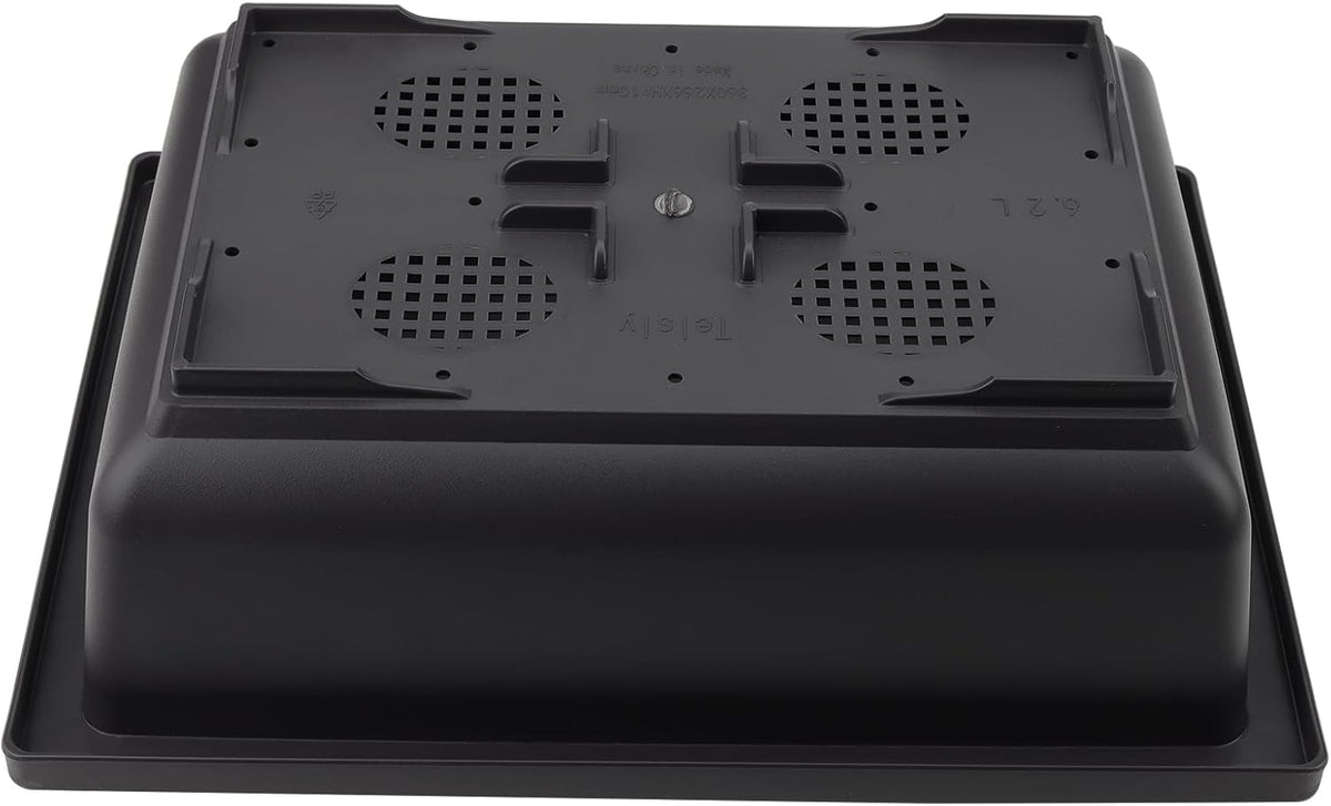 KINJOEK 3 PCS 14 Inch Plastic Bonsai Pots, Large Bonsai Training Pot with Drainage Trays, Rectangular Plant Bonsai Tree Pots for Garden, Indoor, Home Decorative