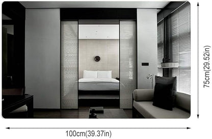 Wall Mirror Modern LED Bathroom Mirror with Defogging Backlit Bathroom Mirrors with Light and Touch Sensor Switch Demister Pad (Color : D Size : 50CMx70CM) (C 60CMx80CM)
