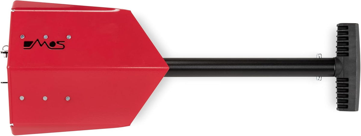 DMOS Delta Shovel - Collapsible Heavy-Duty Steel Folding Shovel for Camping, Overlanding, Survival, Military, Hunting, & Off-Road Use - Racing Red - Compact