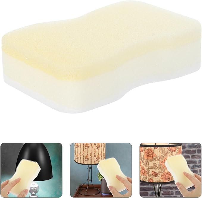 HOMSFOU 15pcs Lampshade Cleaner Sponges Set, Reusable Dry Soot and Dust Removal Fabric Cleaning Pads for Lampshades, Curtains, and Pet Hair, Multipurpose Household Cleaning Tools