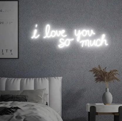 I love you so much Neon Sign, Wedding Backdrop Led Sign, Wedding Reception Size:H5 xW20inches